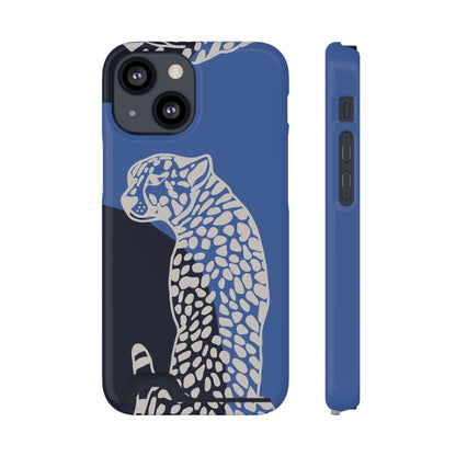 Leopard Bleu Card Phone Case — Blue Animal Print Card holder