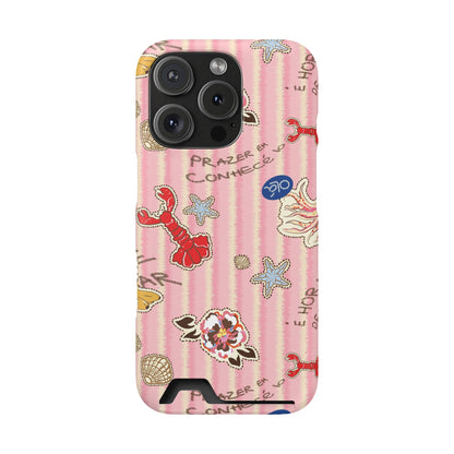 Pink Ocean Print iPhone Case – Cute Aesthetic Protective Phone Cover