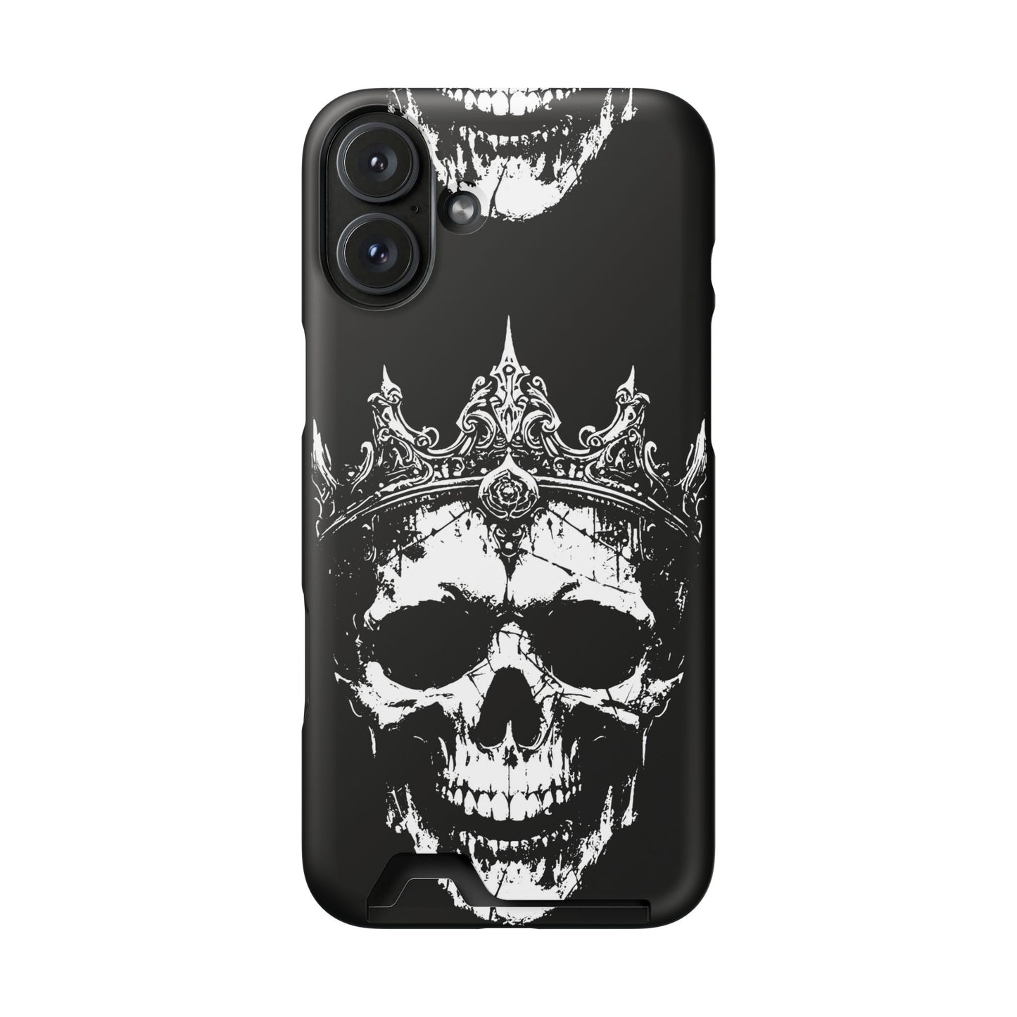 Crowned Chaos - Skull King Card-Holder Phone Case
