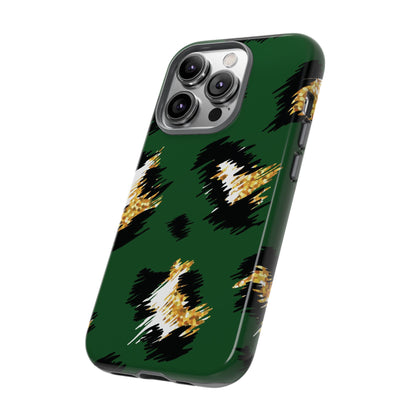 Green Leopard Print Phone Case – Tough Protective iPhone Cover