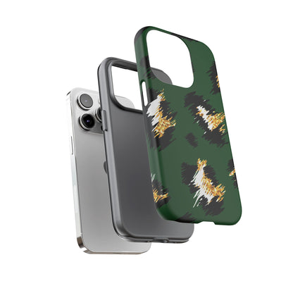 Green Leopard Print Phone Case – Tough Protective iPhone Cover