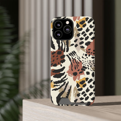 Savage Golden Leopard MagSafe Case With Card Holder