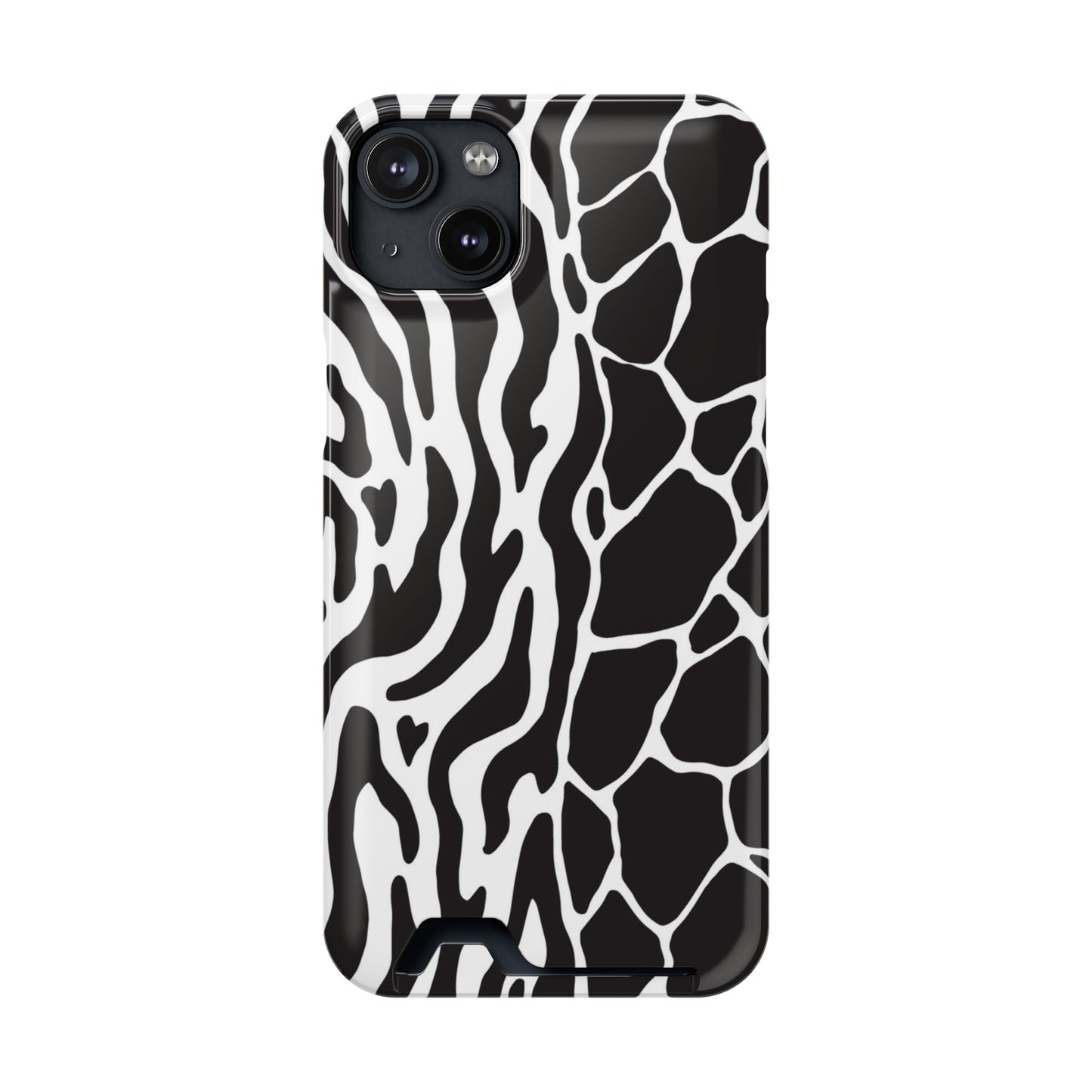 Animal Print Phone Case — Zebra & Giraffe Edition with Card Holder — Slim, Stylish, MagSafe