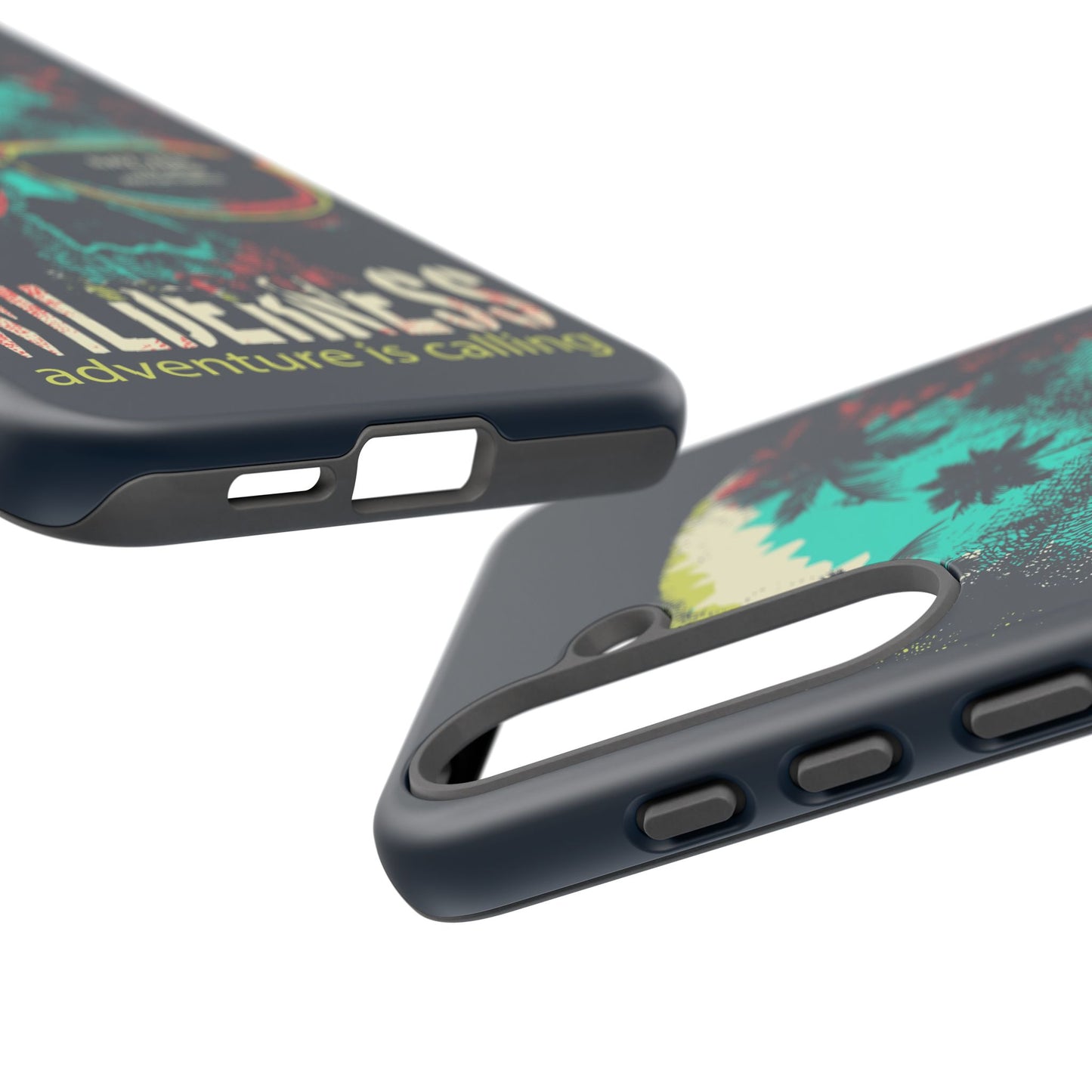 Wilderness Adventure Phone Case — 'Adventure Is Calling' Skull Sunglasses Design