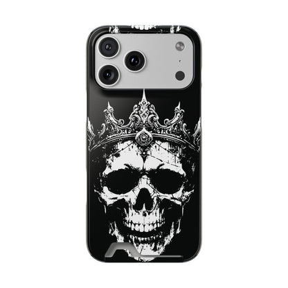 Crowned Chaos - Skull King Card-Holder Phone Case