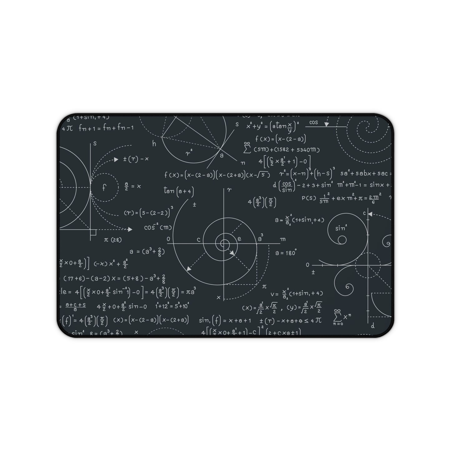 Dark Math Formula Desk Mat – Scientific Equations Mouse Pad for Students, Engineers & Scientists