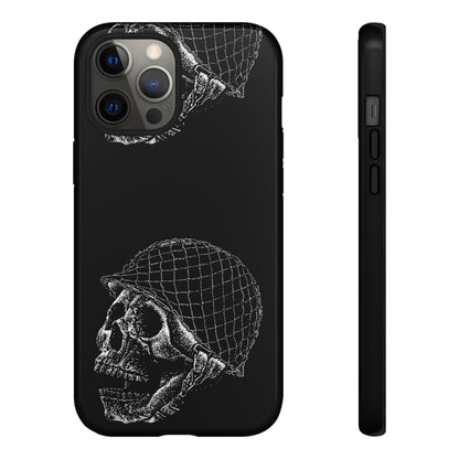 Skull Soldier Phone Case — Military Helmet Skull Tough Case