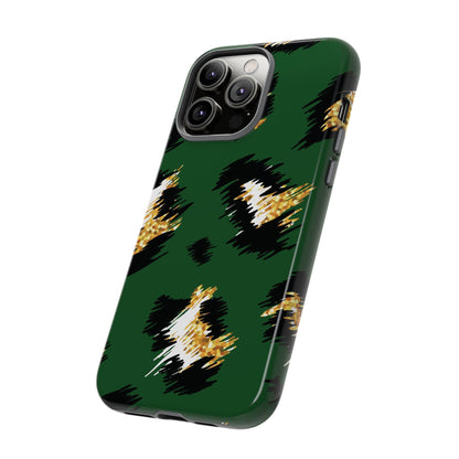 Green Leopard Print Phone Case – Tough Protective iPhone Cover
