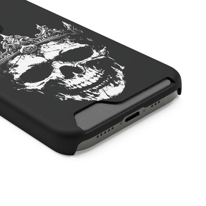 Crowned Chaos - Skull King Card-Holder Phone Case
