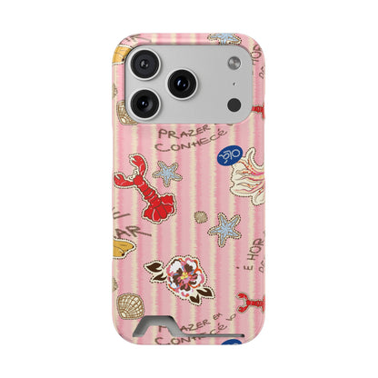 Pink Ocean Print iPhone Case – Cute Aesthetic Protective Phone Cover