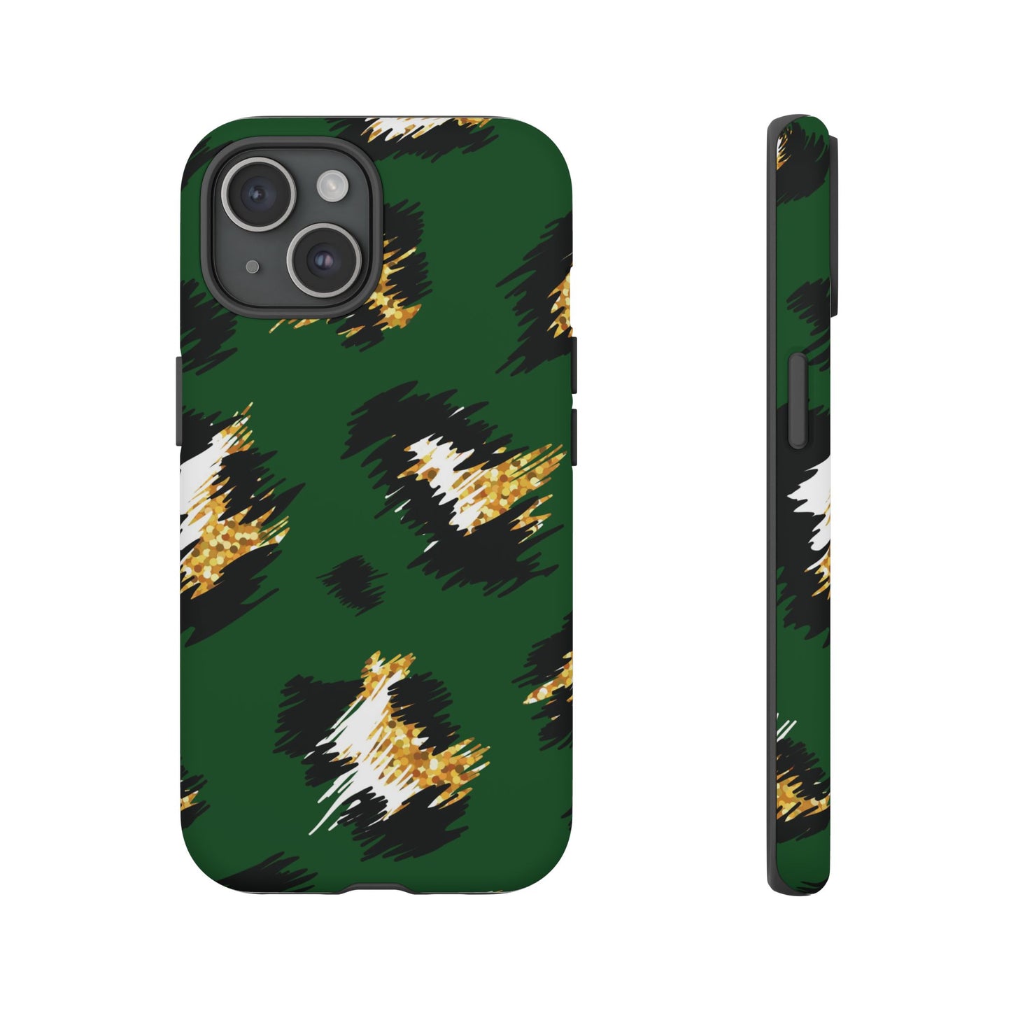 Green Leopard Print Phone Case – Tough Protective iPhone Cover
