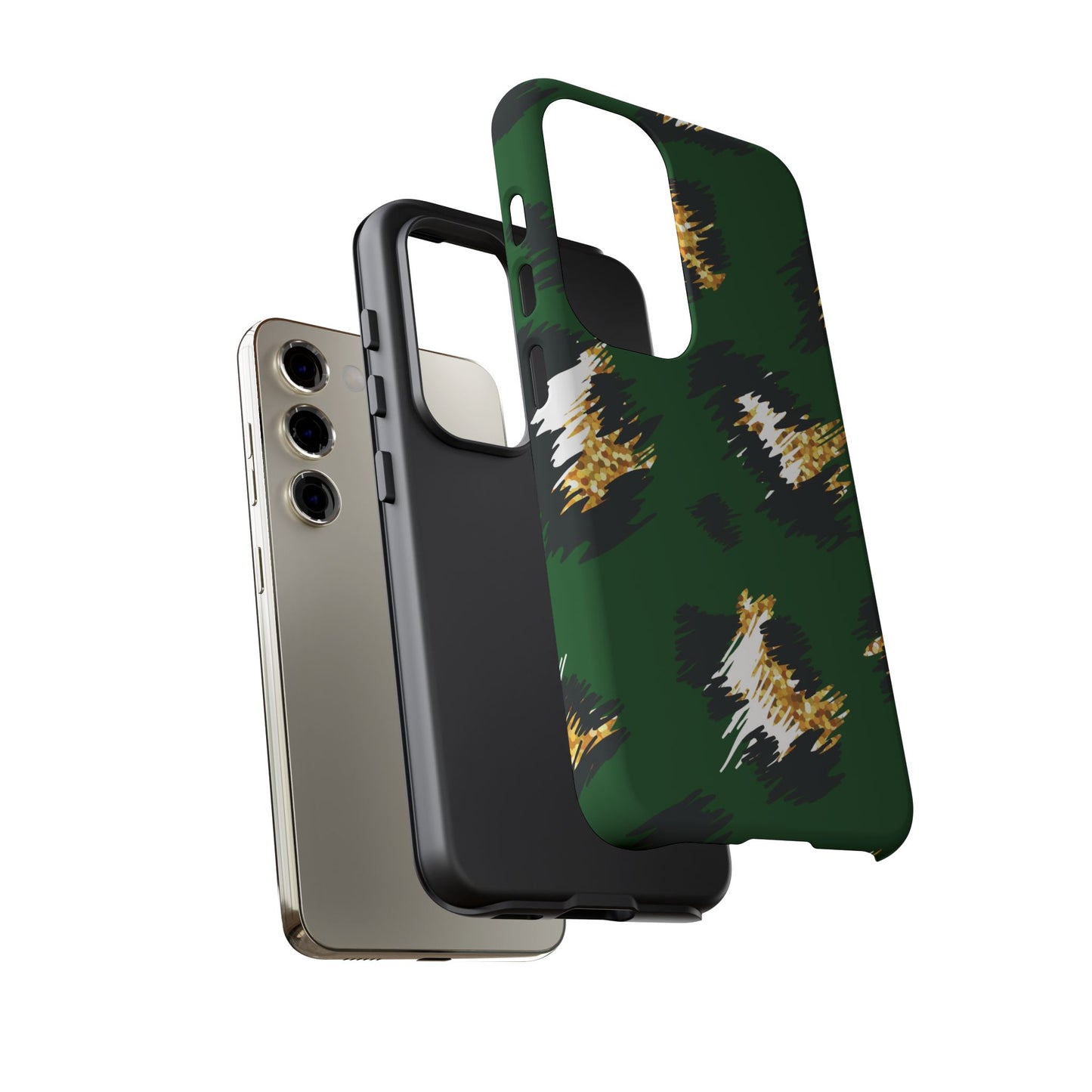 Green Leopard Print Phone Case – Tough Protective iPhone Cover