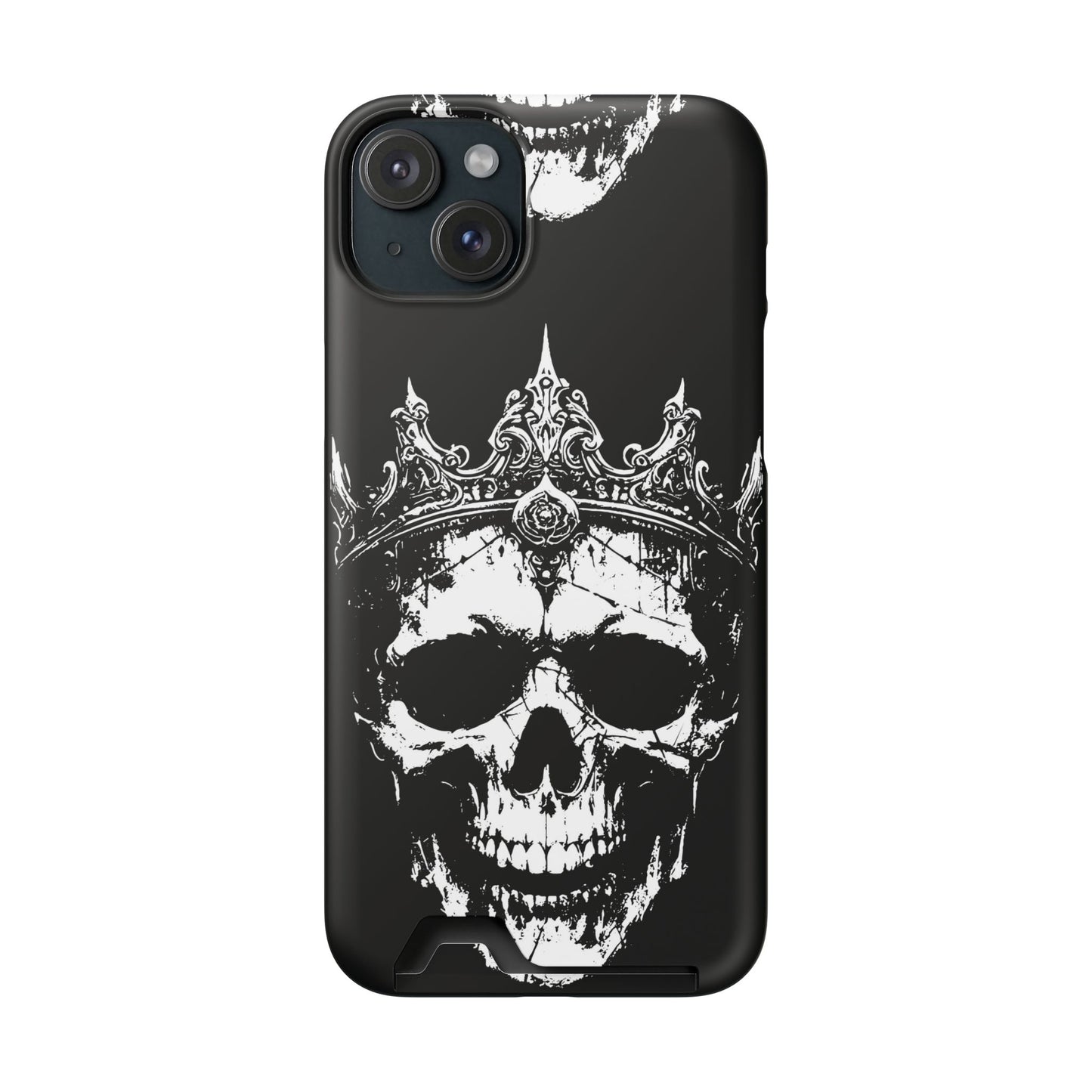 Crowned Chaos - Skull King Card-Holder Phone Case