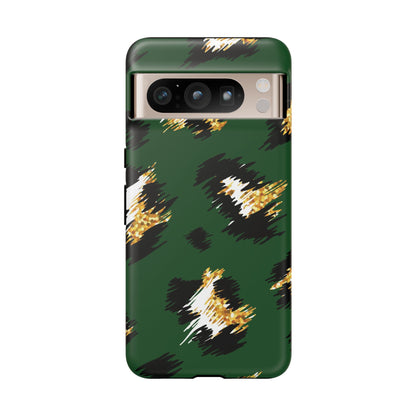 Green Leopard Print Phone Case – Tough Protective iPhone Cover