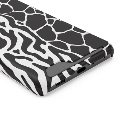 Animal Print Phone Case — Zebra & Giraffe Edition with Card Holder — Slim, Stylish, MagSafe