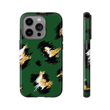 Green Leopard Print Phone Case – Tough Protective iPhone Cover