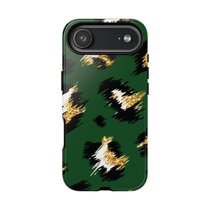 Green Leopard Print Phone Case – Tough Protective iPhone Cover