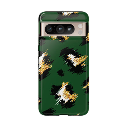 Green Leopard Print Phone Case – Tough Protective iPhone Cover