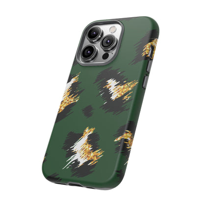 Green Leopard Print Phone Case – Tough Protective iPhone Cover