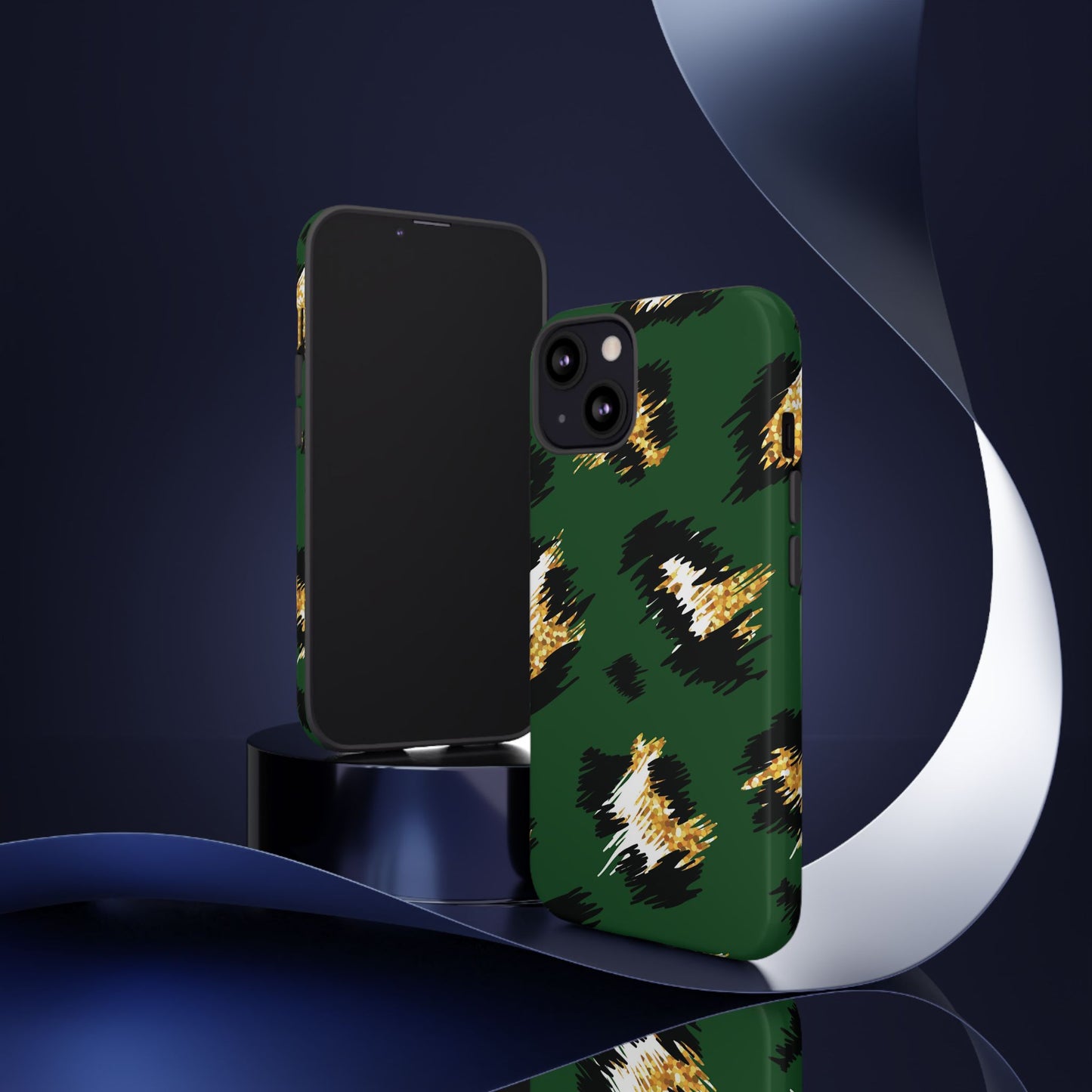 Green Leopard Print Phone Case – Tough Protective iPhone Cover
