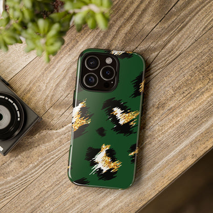 Green Leopard Print Phone Case – Tough Protective iPhone Cover