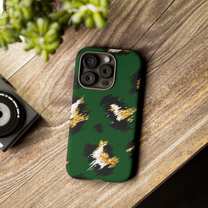 Green Leopard Print Phone Case – Tough Protective iPhone Cover