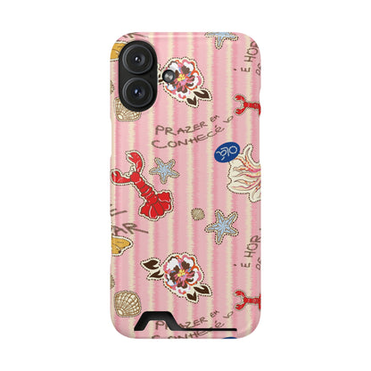 Pink Ocean Print iPhone Case – Cute Aesthetic Protective Phone Cover