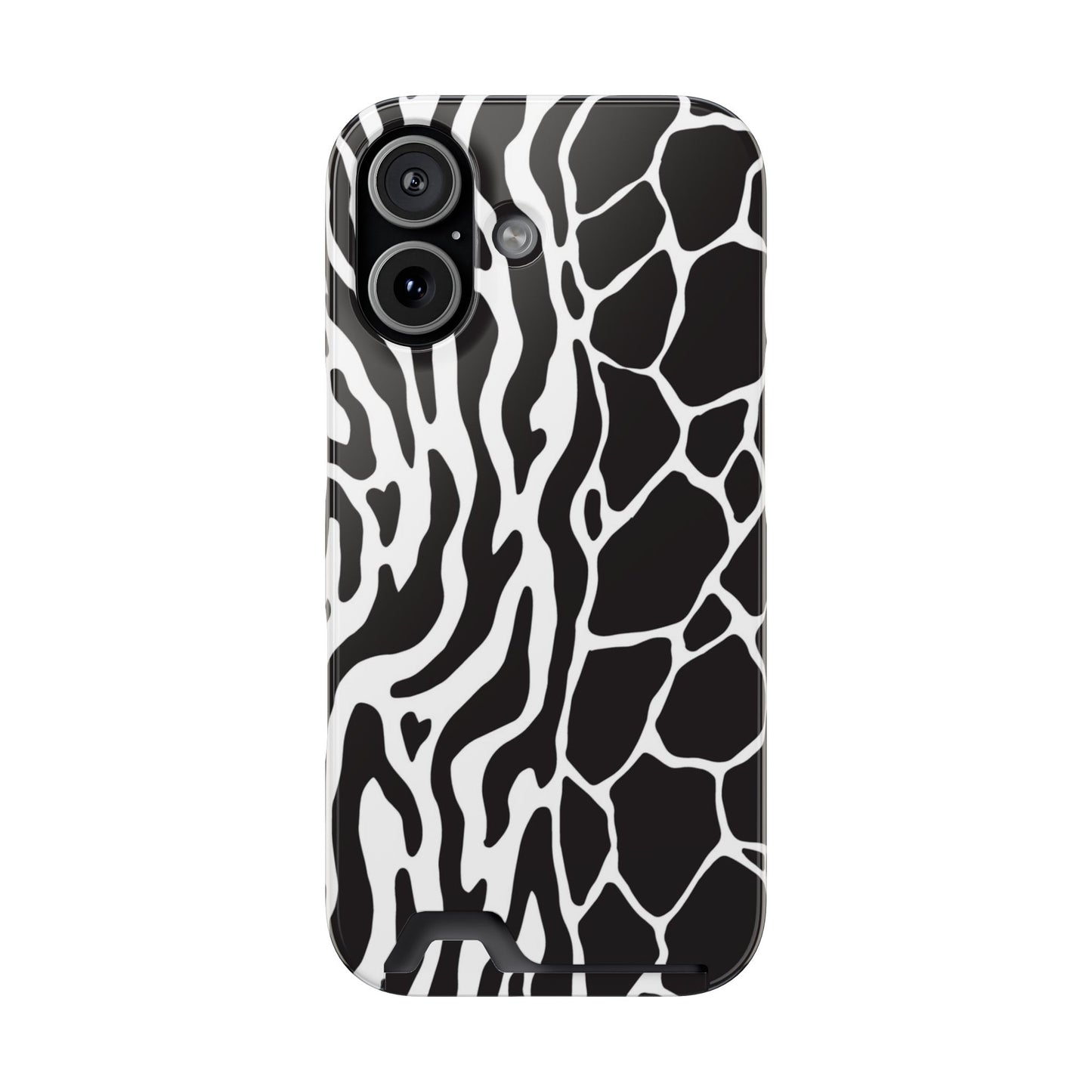 Animal Print Phone Case — Zebra & Giraffe Edition with Card Holder — Slim, Stylish, MagSafe