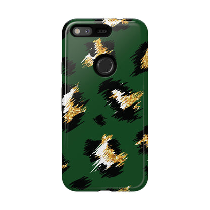 Green Leopard Print Phone Case – Tough Protective iPhone Cover