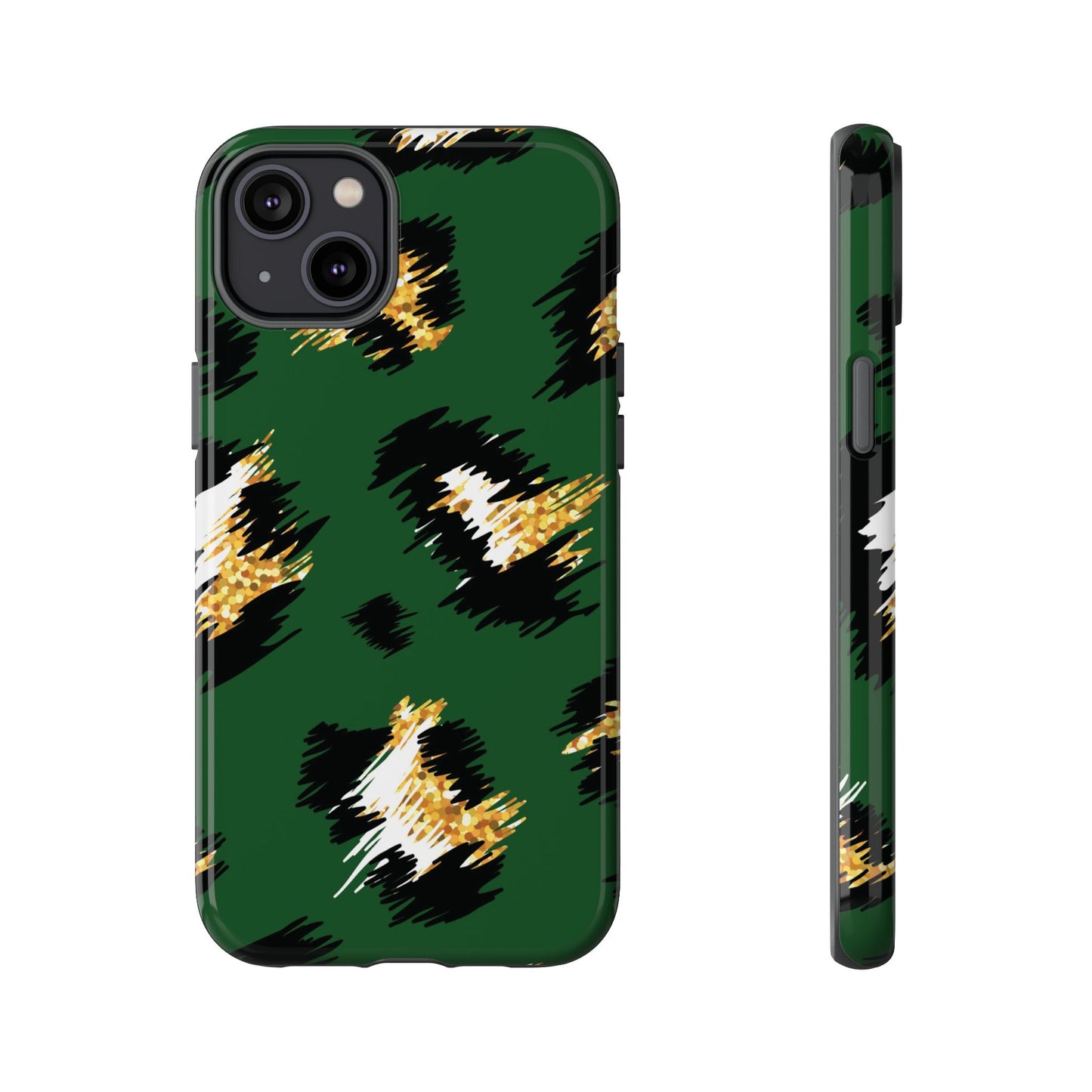 Green Leopard Print Phone Case – Tough Protective iPhone Cover