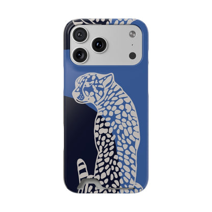 Leopard Bleu Card Phone Case — Blue Animal Print Card holder