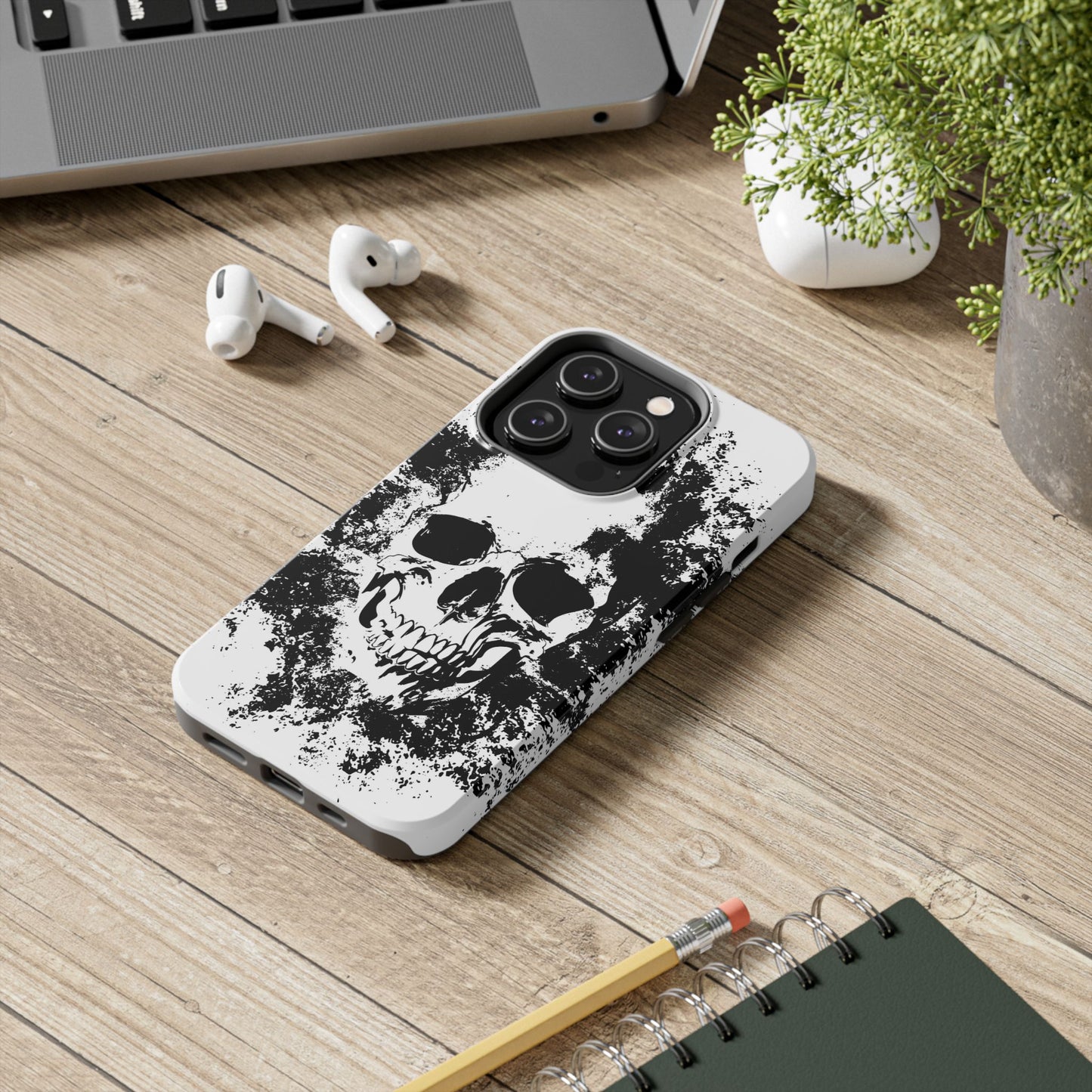 Ink Skull IPhone Case — MagSafe Compatible Protective Cover