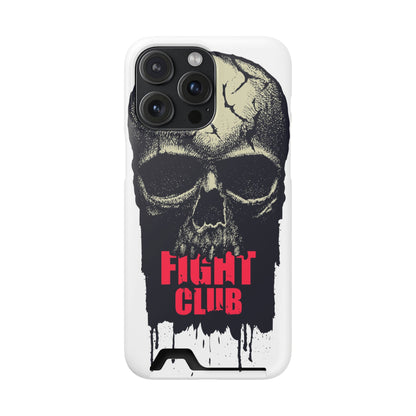 Fight Club Skull Phone Case with Card Holder — Bold Gothic Skull Design