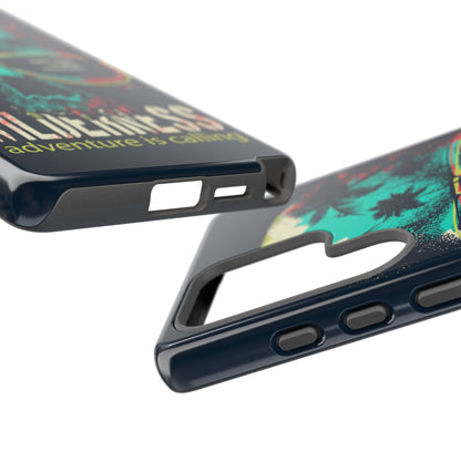 Wilderness Adventure Phone Case — 'Adventure Is Calling' Skull Sunglasses Design