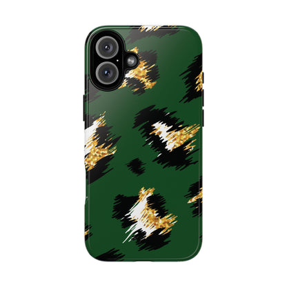 Green Leopard Print Phone Case – Tough Protective iPhone Cover