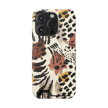 Savage Golden Leopard MagSafe Case With Card Holder