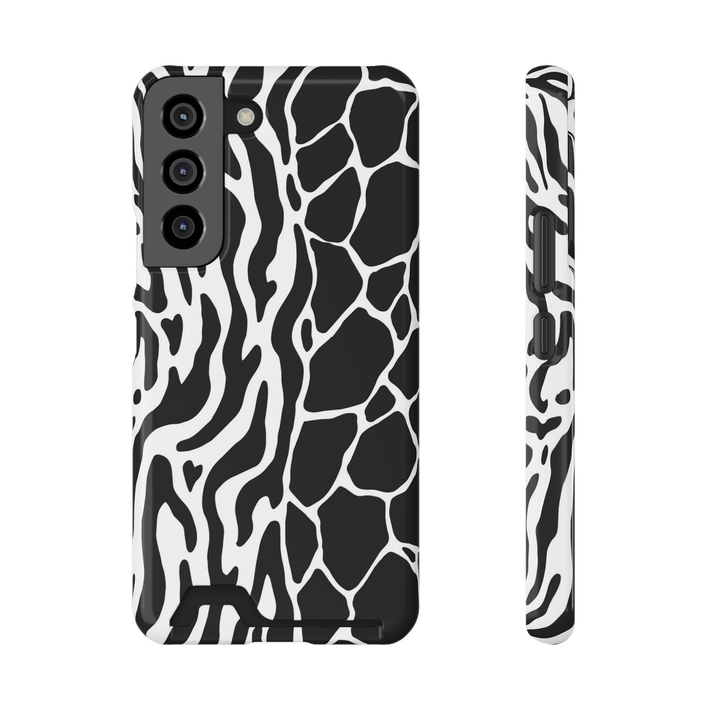 Animal Print Phone Case — Zebra & Giraffe Edition with Card Holder — Slim, Stylish, MagSafe