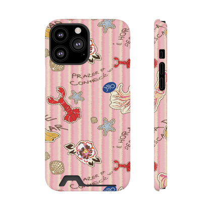 Pink Ocean Print iPhone Case – Cute Aesthetic Protective Phone Cover