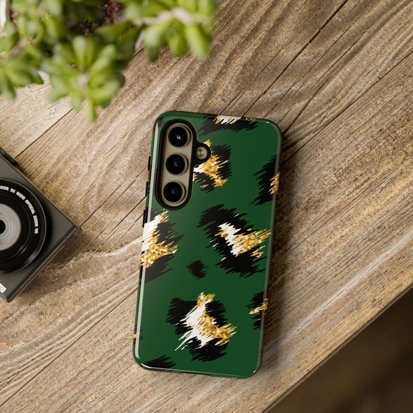 Green Leopard Print Phone Case – Tough Protective iPhone Cover