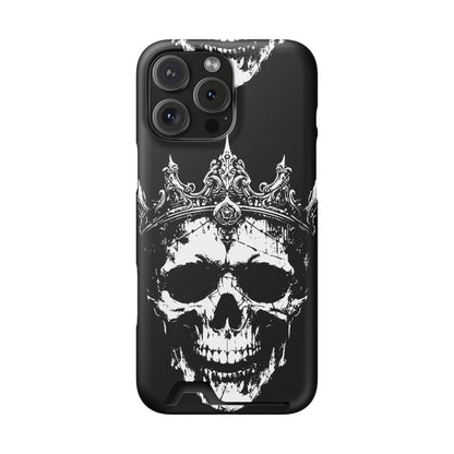 Crowned Chaos - Skull King Card-Holder Phone Case