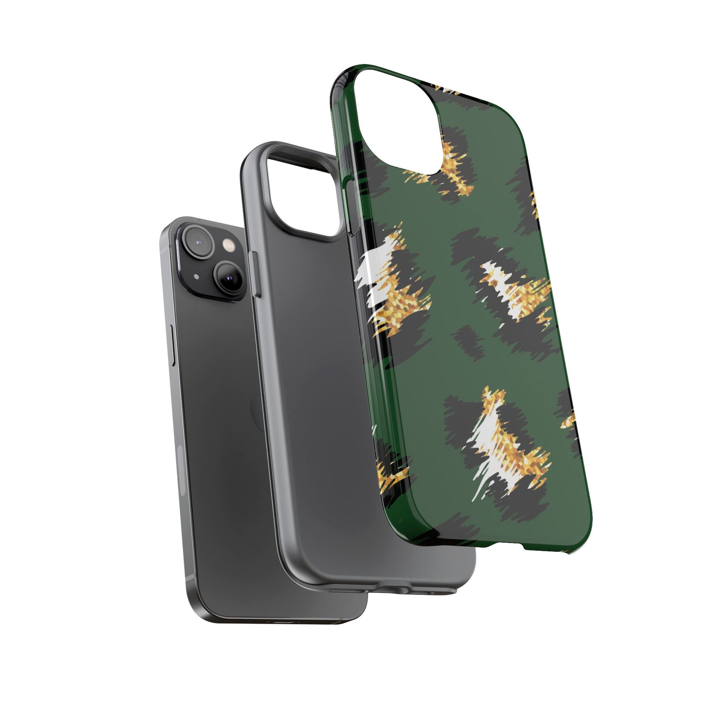 Green Leopard Print Phone Case – Tough Protective iPhone Cover