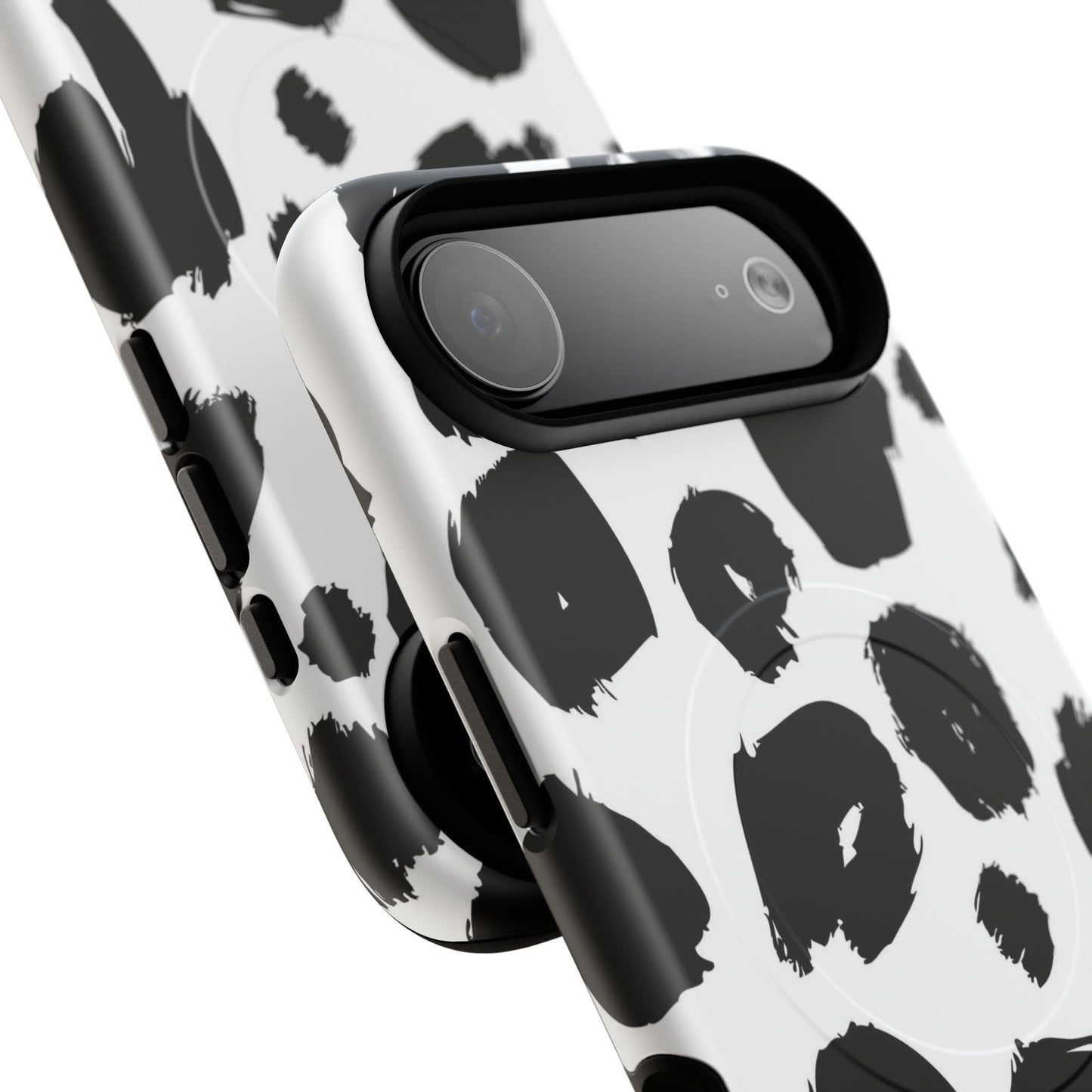 Ink Leopard Magnetic Phone Case — Black & White Animal Print Fashion Protective Cover