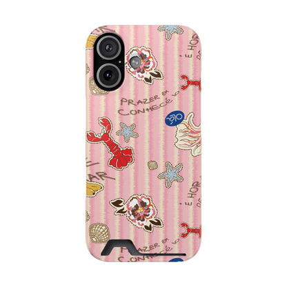 Pink Ocean Print iPhone Case – Cute Aesthetic Protective Phone Cover