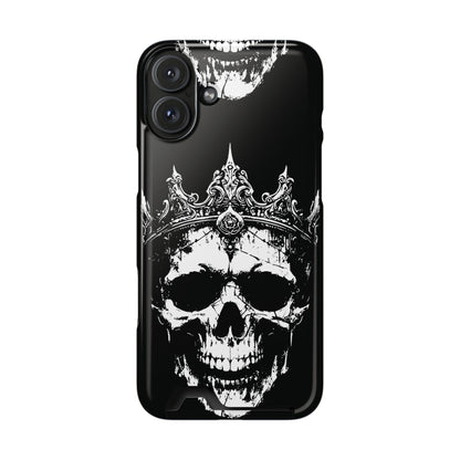 Crowned Chaos - Skull King Card-Holder Phone Case