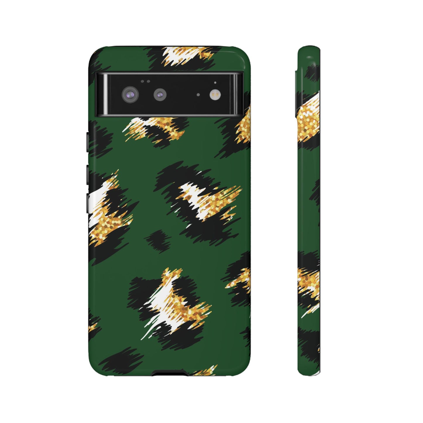Green Leopard Print Phone Case – Tough Protective iPhone Cover
