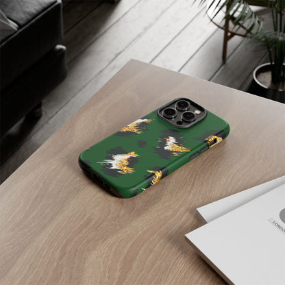 Green Leopard Print Phone Case – Tough Protective iPhone Cover