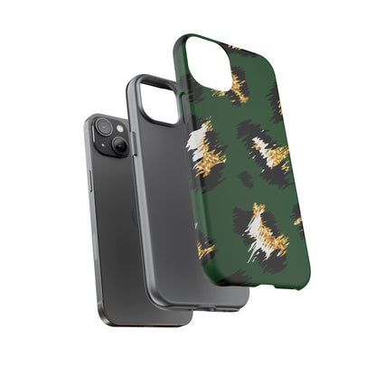 Green Leopard Print Phone Case – Tough Protective iPhone Cover