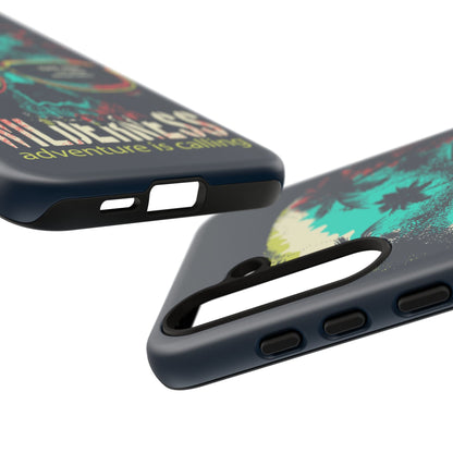 Wilderness Adventure Phone Case — 'Adventure Is Calling' Skull Sunglasses Design