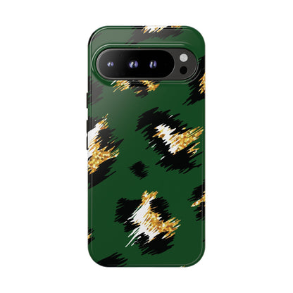 Green Leopard Print Phone Case – Tough Protective iPhone Cover