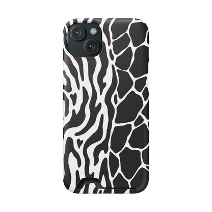 Animal Print Phone Case — Zebra & Giraffe Edition with Card Holder — Slim, Stylish, MagSafe